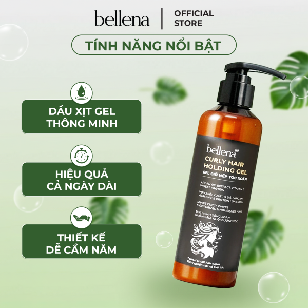 Alternative view of Gel giữ nếp tóc xoăn uốn hippie dưỡng tóc xoăn tạo kiểu tóc Bellena GX1 250ml